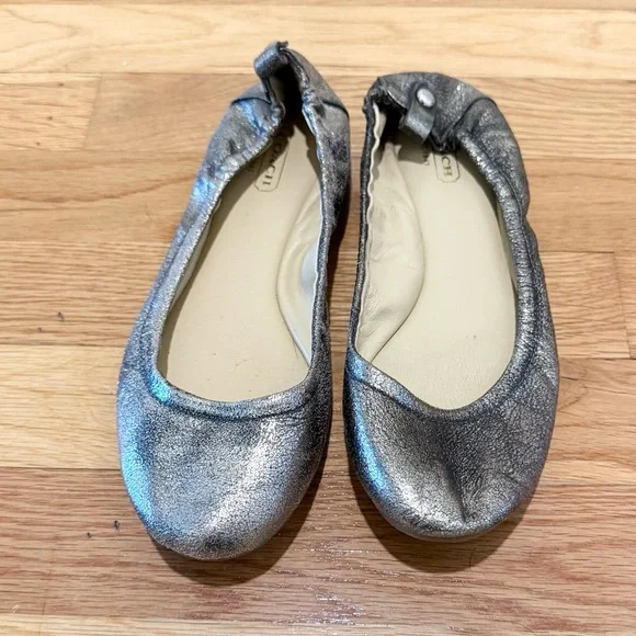 Coach Metallic Bronze Ballet Flats | Classic + Chic - Picture 2 of 9